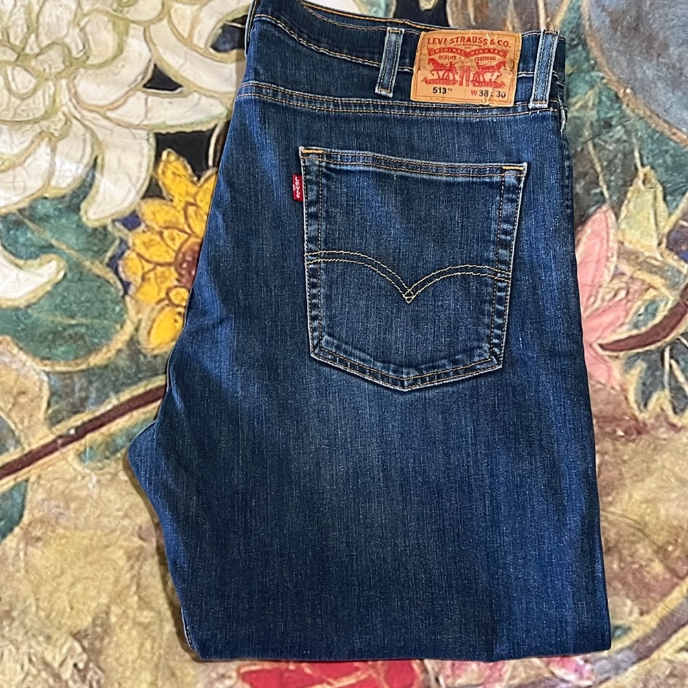 Levi Strauss 513 jeans 38x30 worn once and washed once.